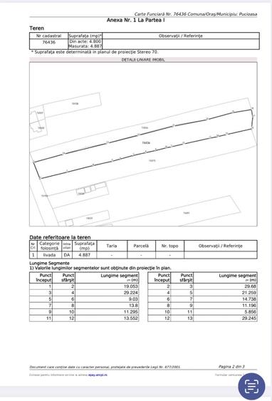 Teren Pucioasa 4800m Deschidere 19m la Str Garofitei Intravilan - 5