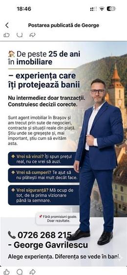 Apartament cu 3 camere decomandat în Tractorul