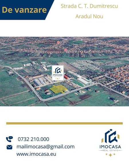 Oportunitate Teren intravilan P+4 de vânzare 3500 mp, utilități Arad - 3