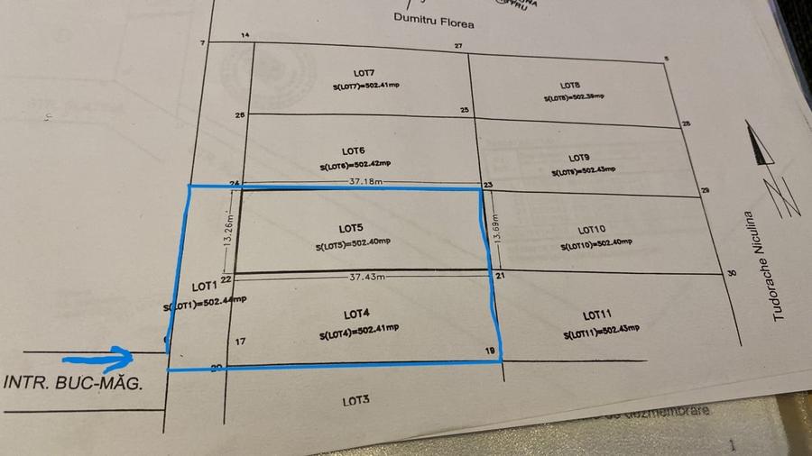 Teren 1200 mp | Deschidere 26ml | Utilitati | Bucuresti-Magurele,0%comision - 3