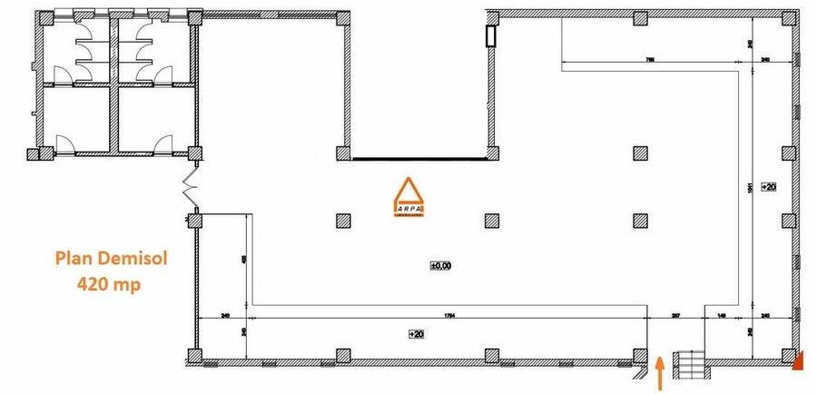 Spatiu comercial - D+P - 460 mp  - Centru Civic - 2