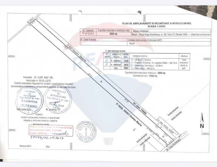 Vanzare teren intravilan 1056 mp si extravilan 8828mp Racari-DB - 20