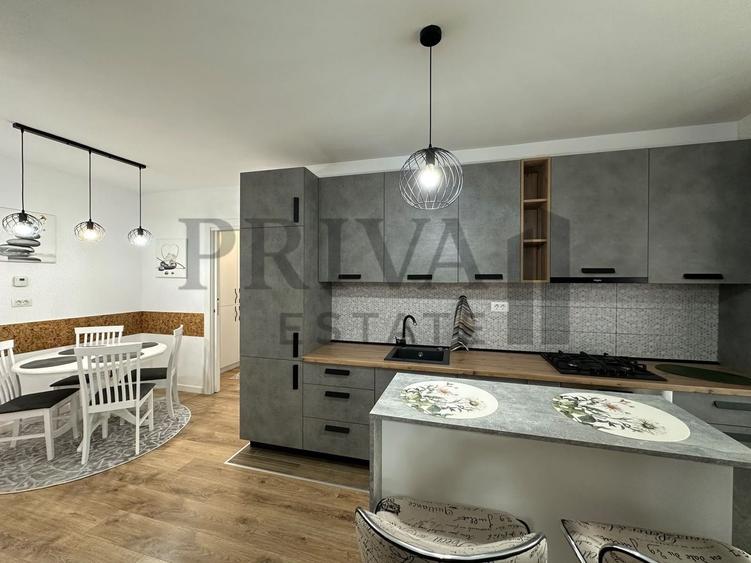 Apartament cu 2 camere semidecomandat, mobilat în Torontalului
