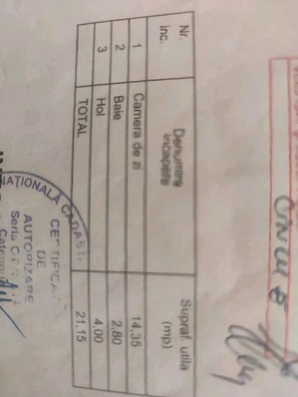 Garsonieră decomandată în Zahana