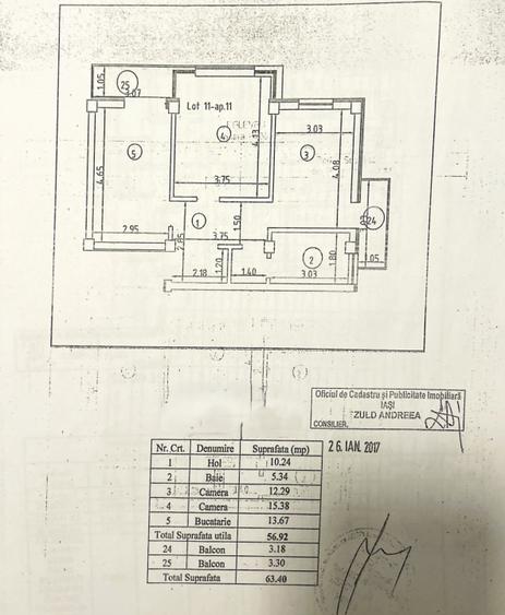 2 camere D- Rediu - 63mp- etaj 2 - 2 balcoane- 99500 euro - 8