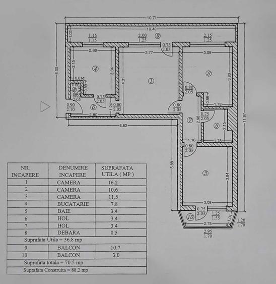 Apartamanet 3 camere, zona de nord, Ploiesti. - 3