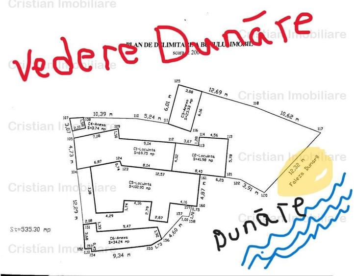 DESCHIDERE 12m la FALEZA DUNARII , Teren 535mp - 1
