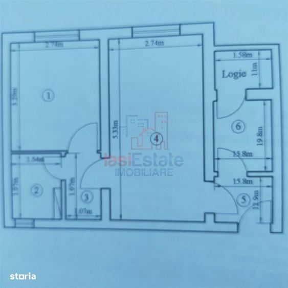 Apartament 2 camere Podu Ros - 1
