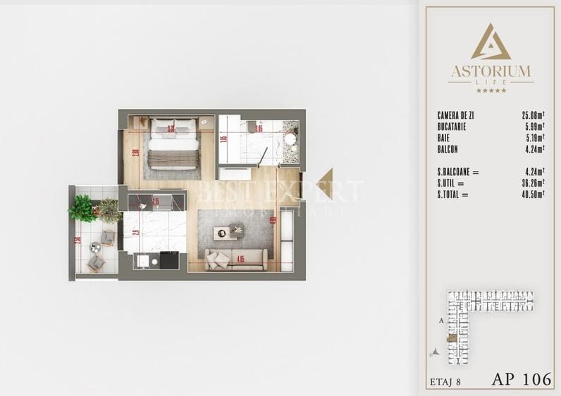 Garsoniera dubla - Theodor Pallady, premium, piscina, sala fitness - 7