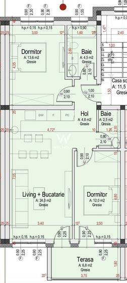 OFERTA! Apartament 3 camere cu gradina 50 mp - zona Vest, Sibiu - 19