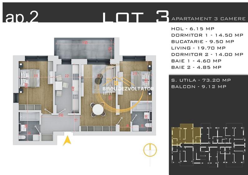 Decomandat ansamblu moderrn Dezvoltator titan pallady metrou Teclu - 8