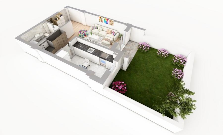 TVA 21% INCLUS! COMISION 0% ! 1 CAMERA CU GRADINA 35MP POPAS PACURARI