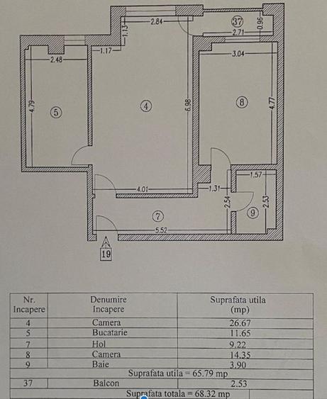 Compozitori-apartament 2 camere 68 mp cu loc de parcare - 10
