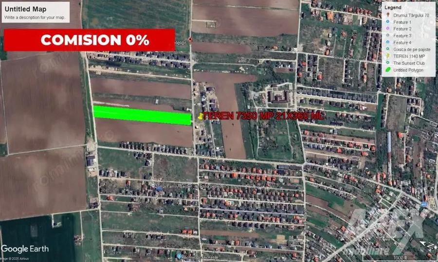 Teren intravilan 14700mp | 42X360 | Toate utilitatile | Zona Domnesti - 1