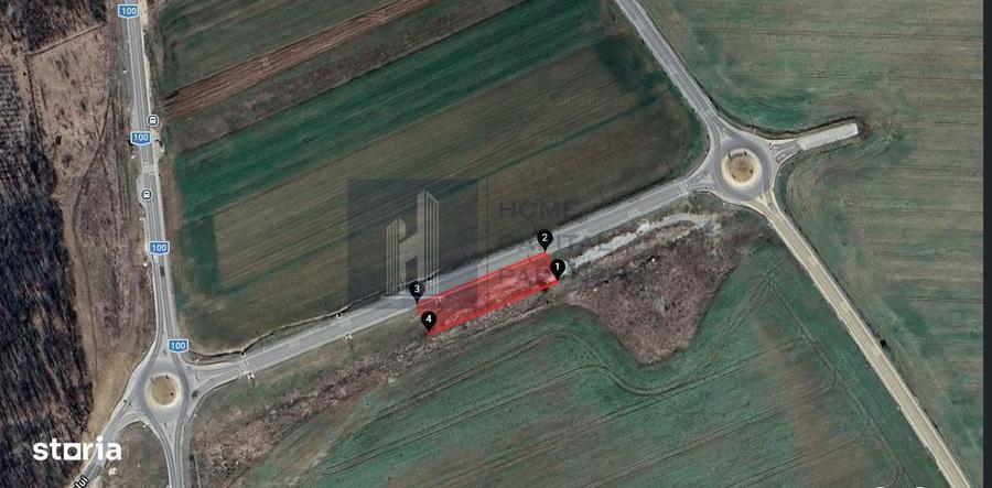 Teren intravilan 1.300 mp | Branesti Ilfov | DJ100 | Front 74 ml - 3