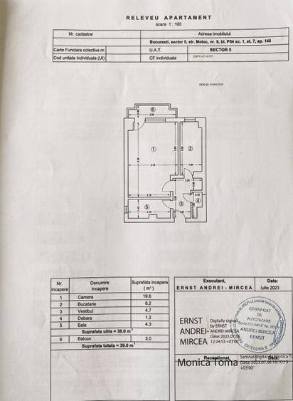 Sebastian*Decomandata*41 mp*Bloc 1987*Totul nou*Modern - 7