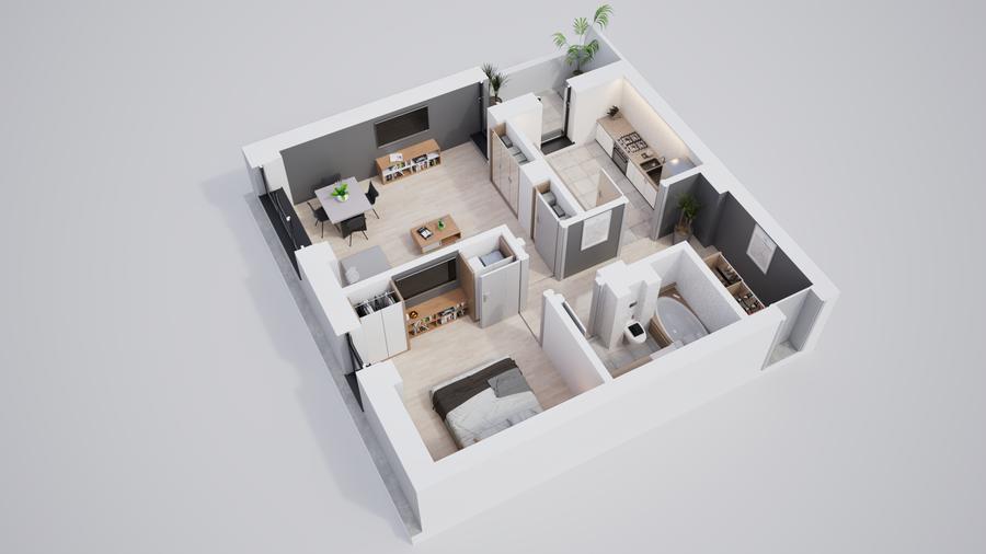 Ansamblu rezidential modern, 2 camere spațioase, aproape de autobuz - 5