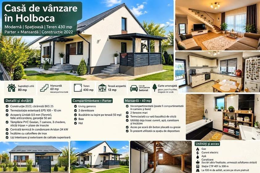 Casă cu 7 camere cu Teren 430 Mp în Cristești