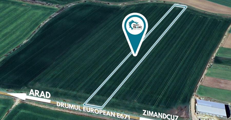 Teren agricol cu front stradal de 25 ml la E671 in Zimandcuz - 3