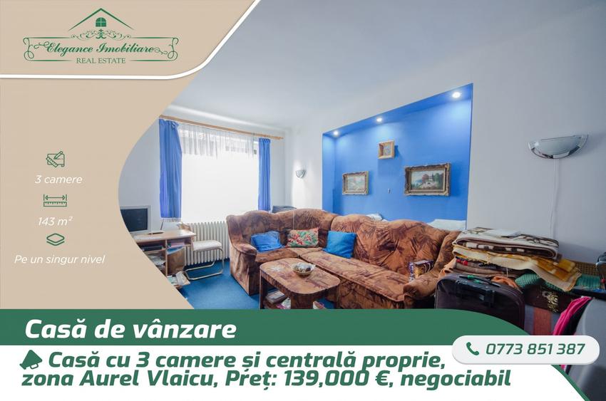 Casă individuală cu 3 camere cu Teren 152 Mp în Aurel Vlaicu