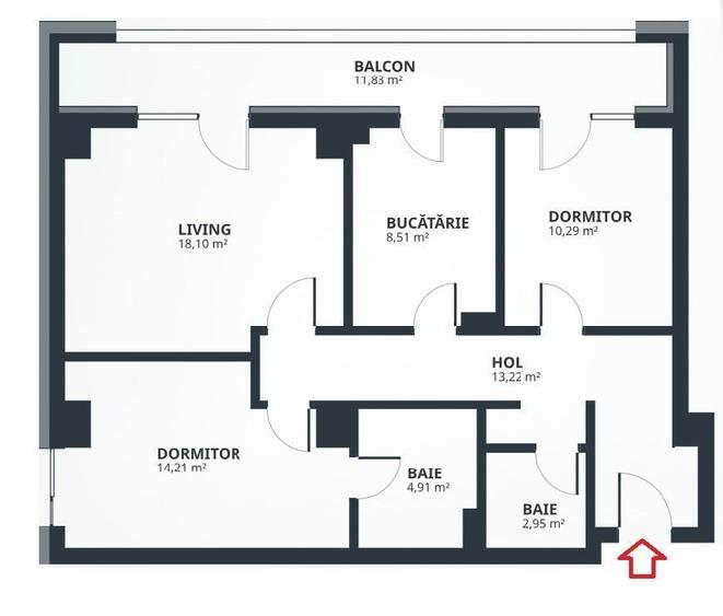 Apartament cu 3 camere decomandat în Tătărași