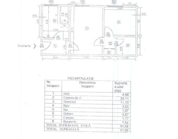 Apartament cu 2 camere semidecomandat, mobilat în Panduri