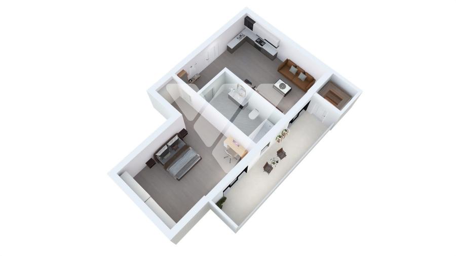 Apartament 2 camere, etaj 1 - Loc de parcare - 1