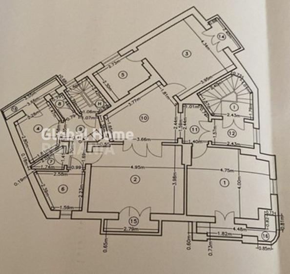 Spatiu birouri - 3 camere | Zona Cismigiu | Et. 2 – Cladire Interbelica | 107 MP - 10