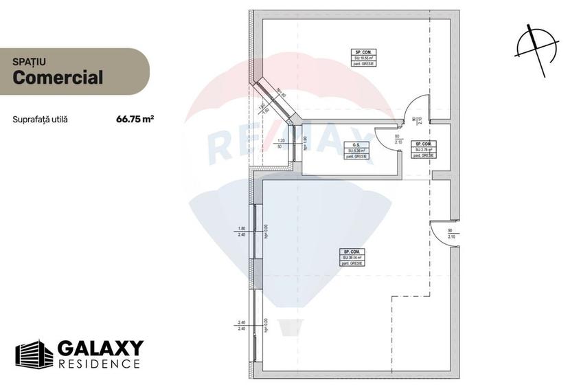 COMISION 0%| DE VANZARE| SPATIU COMERCIAL| TRACTORU|GALAXY RESIDENCE - 2