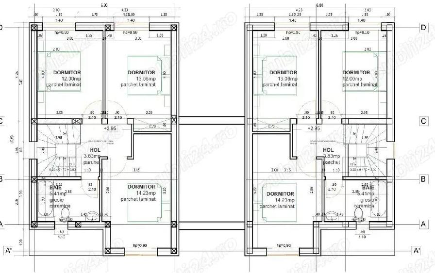 Duplex cu Perete Dublu, Proiect Modern - 9