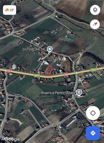 Teren 1907mp, ingradit,40ml frontm cu proiect casa Parter sat Les - 10