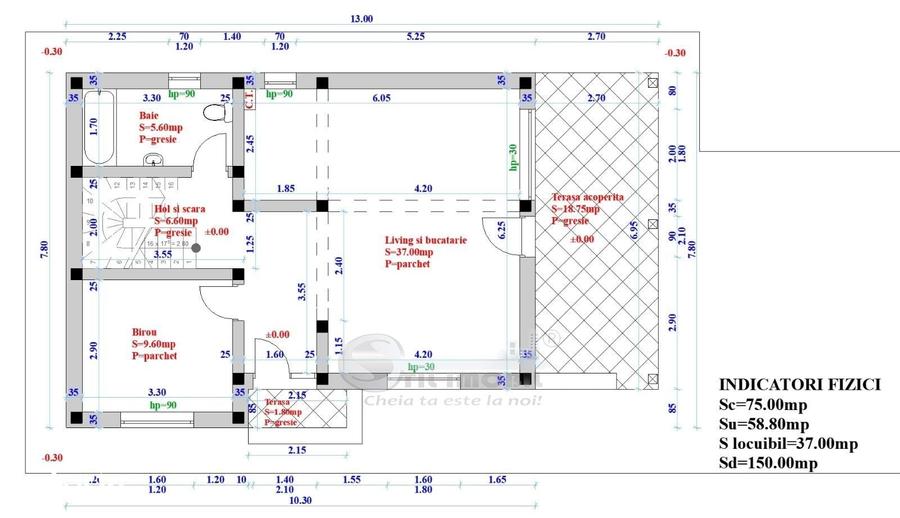 Teren cu autorizatie pentru vila 5 camere, 3 bai, P+1E, de vanzare in - 6