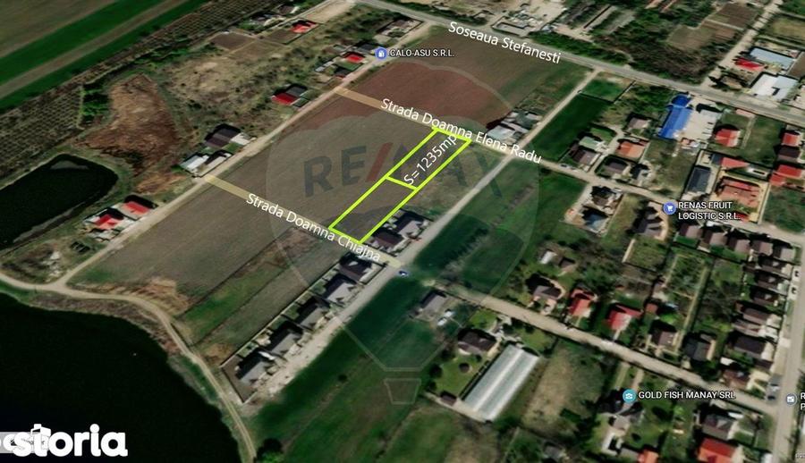 Teren intravilan, 1235 mp, deschidere 20 m, Afumati - 2