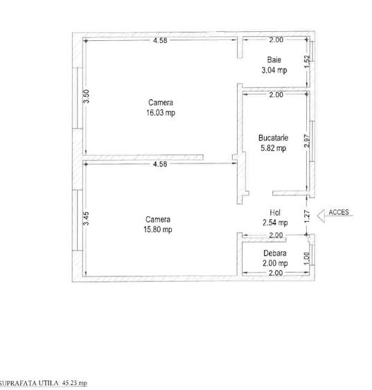 Etaj 2 | Bloc cărămidă | Posibilitate centrală | Zona Șagului – Brâncoveanu - 2
