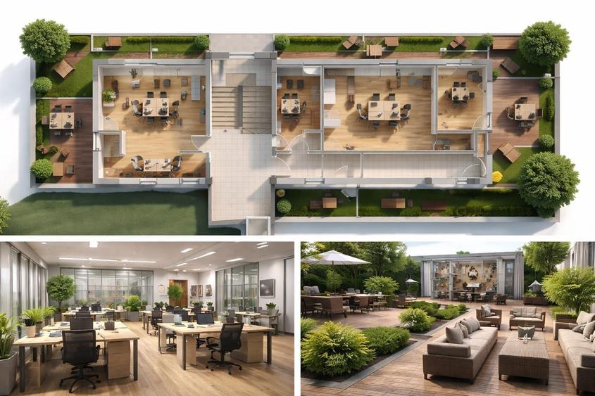 Spatiu birouri, 150mp, terasa, 2 parcari, zona Leroy Merlin - 5