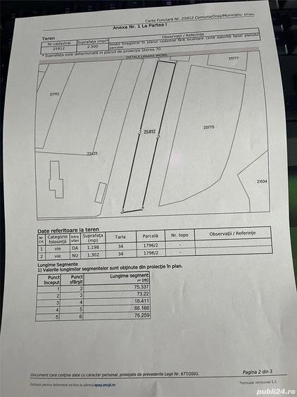 Teren Urla?i, Str. Orzoaia de Sus, 1000m/2, intabulat ?i cadastrat - 2