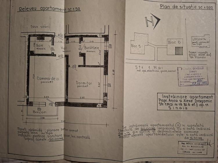 APARTAMENT 2 CAMERE SINAIA STR.1 MAI - 16