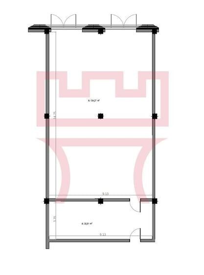 Inchiriere spatiu comercial multifunctional inaltime 6.5ml 165mp 330mp - 3