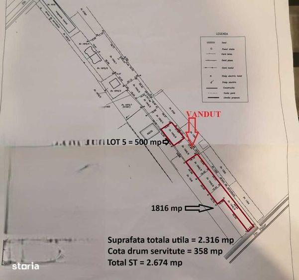 Teren de vanzare in orasul BUFTEA - stradal - 900 m de Primarie - 3