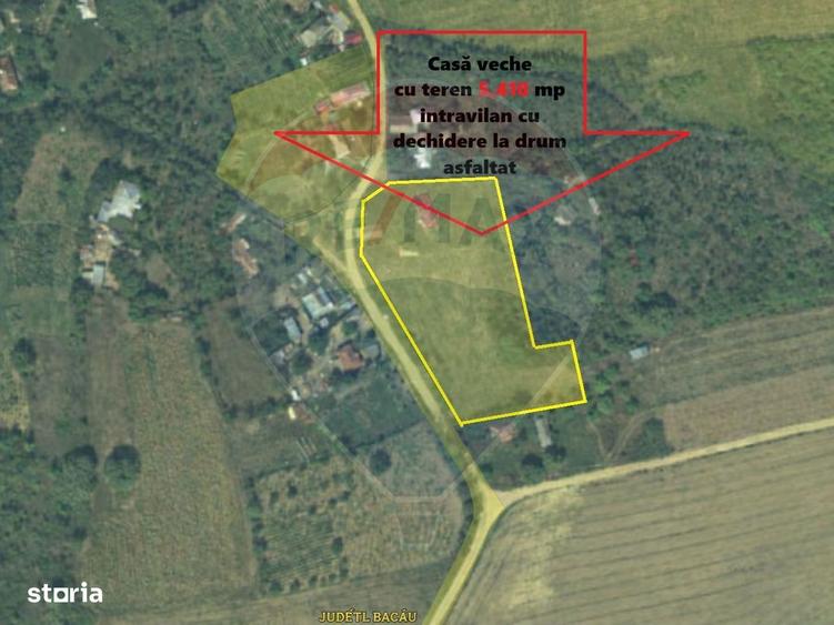 Teren intravilan cu constructie veche in Calapodesti Valu Morii Bacau - 1