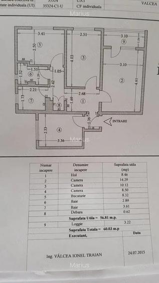 Apartament 3 camere, 2 bai, 1 balcon, 1 camara, etaj 7 10 - 2