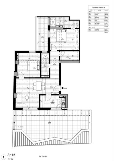 Apartament cu 3 camere în Ștefan cel Mare