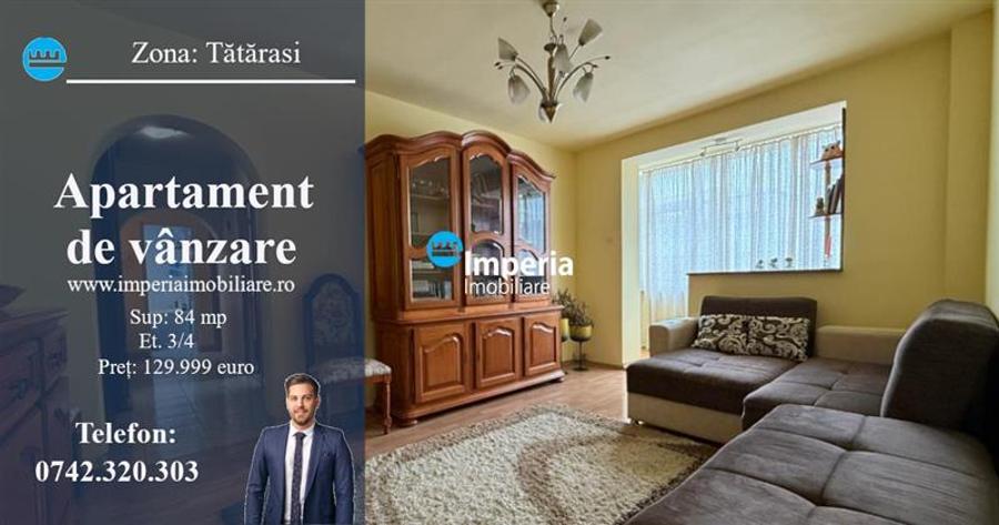 Apartament 4 cam, semi - decomandat, de vanzare zona Tatarasi - Dispecer - 1