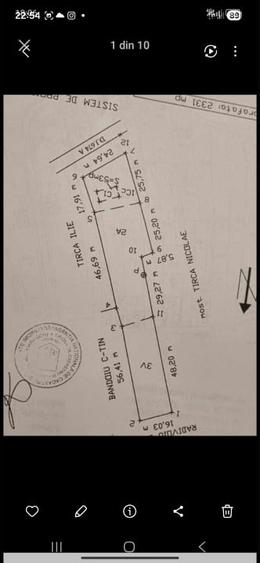 Teren Construcții intravilan de 2331 mp, în Trocani