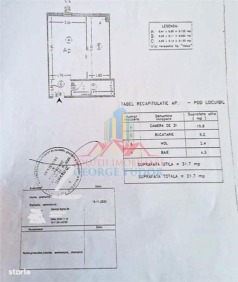 Vanzare garsoniera 32 mp, Str.Tineretului 21K, Chiajna, - 1