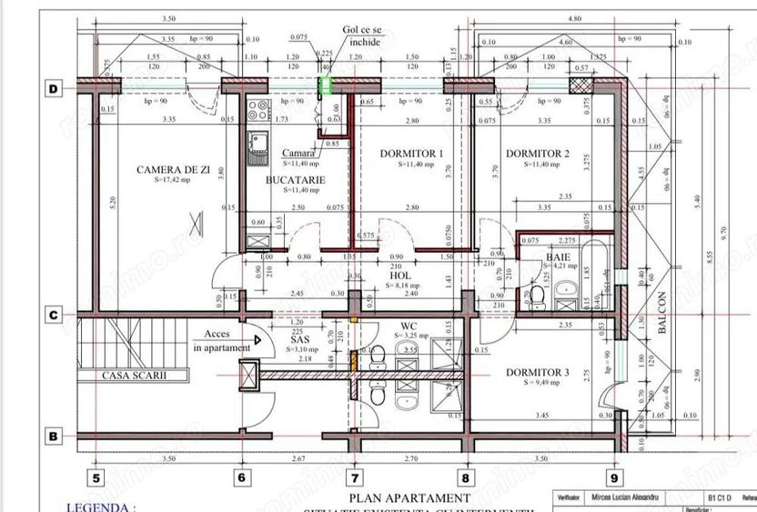 Apartament 4 camere spa?ios | Zona Pia?a Centrala Campina | Bloc 1984 - 1