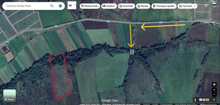 Vand - Schimb teren extravilan intre Simeria si Orastie (20 km Deva ) posibil Apa/Canalizare 67m x 310m, la Jeledinti ( Martinesti ) - 7
