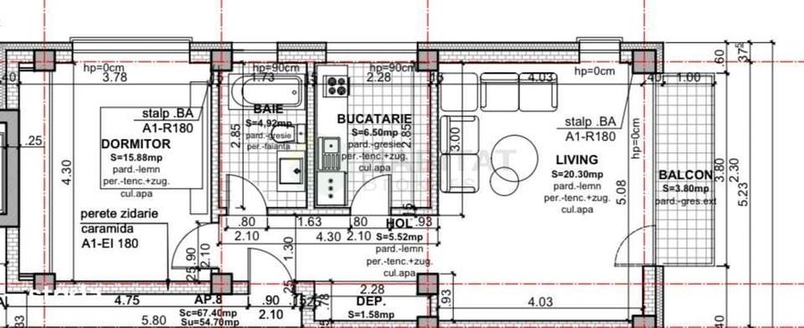 Apartament cu 2 camere decomandat în Tunari — fotografia 1