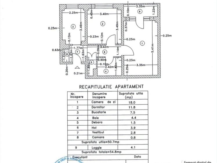 Apartament cu 2 camere decomandat în Crângași