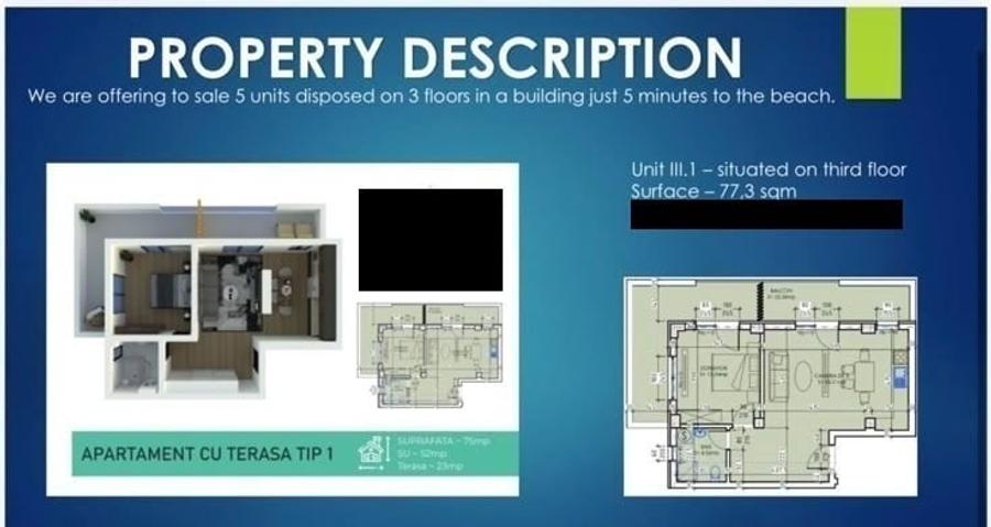 Apartament cu 2 camere în Mamaia-Sat